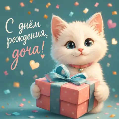 Открытки С Днем рождения дочка — с днем рождения доча открытка