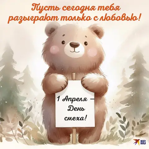 Открытка на 1 апреля — открытка на день смеха