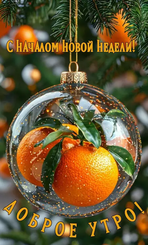 Доброе утро мандарины — доброе утро понедельник зима