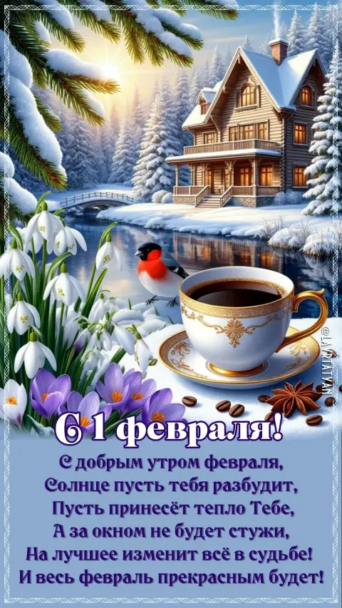 Открытки с добрым зимним утром февраля — февраль доброе утро