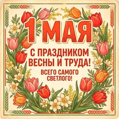 1 мая праздник весны и труда — с праздниками 1 мая