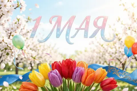 С 1 мая красивые — открытка с 1 мая красивая