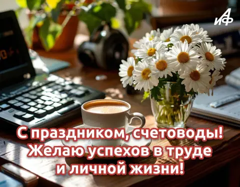 С праздником бухгалтера — открытка для бухгалтера