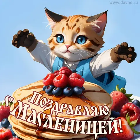 Красивая открытка с масленицей — открытки с масленицей прикольные