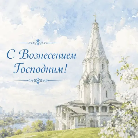Вознесение господне открытка — церковь вознесение в коломенском