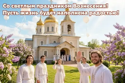 Праздник вознесение господне — открытка с вознесение господним