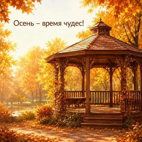 Осень — красивая беседка