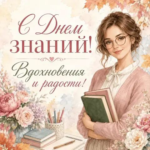 Открытка С Днем знаний для учителя — поздравление учителей с днем знаний