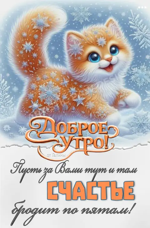 Утра доброго зимнего — открытки с доброе утро зимние