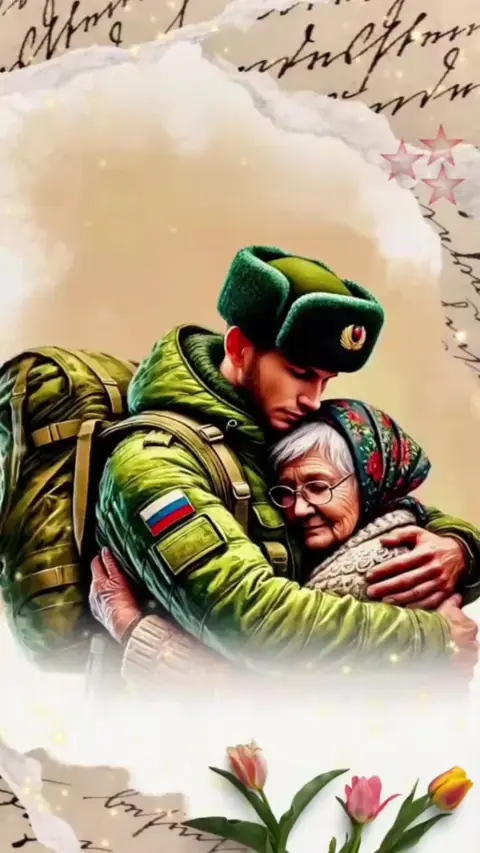 С день защитника отечества — мать встречает сына с войны