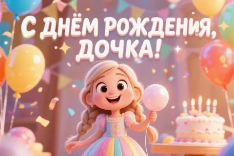 На день рождения дочери — поздравить с днем рождения дочки