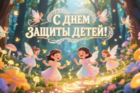 Открытки С Днем защиты детей — открытка 1 июня день защиты детей