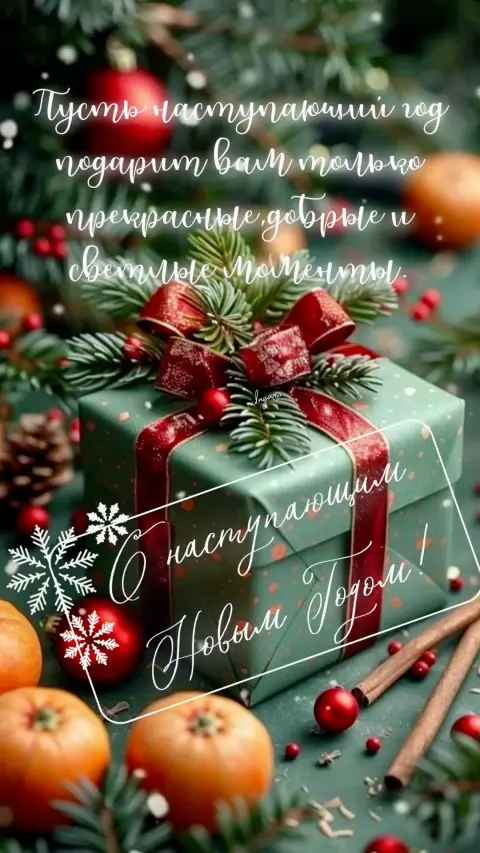 С наступающим новым годом и рождеством — новогоднее пожелание