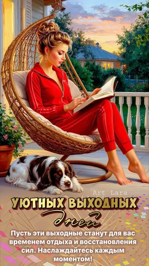Уютных выходных — открытка хороших выходных