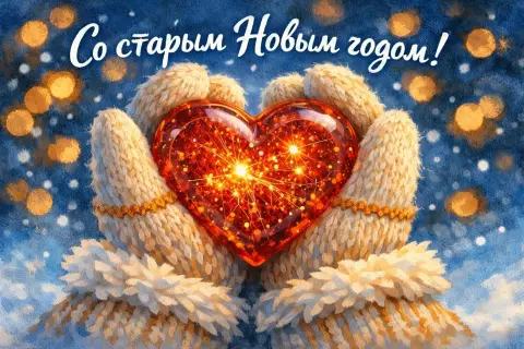 Поздравление со старым новым годам — открытки со старым новым годом красивые