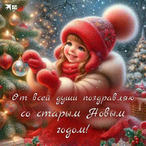 Поздравление на старый новый год — новогодняя открытка