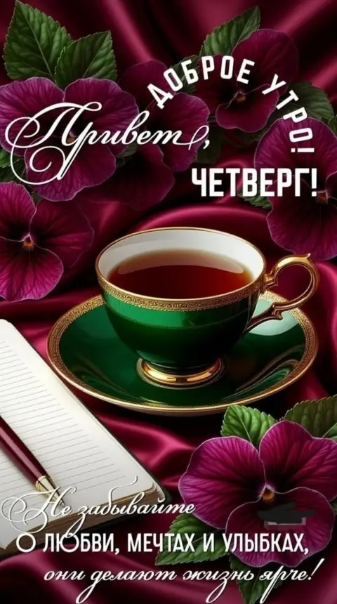 С добрым утром четверг — открытку доброе утро четверга