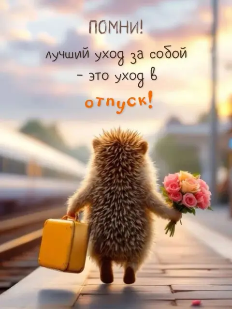 Первый день в отпуске — открытки я в отпуске
