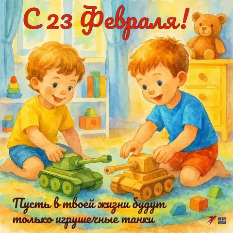Открытку на 23 февраля — с 23 февраля для детей