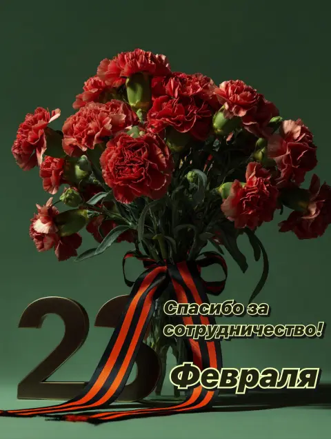 Поздравление С Днём 23 февраля мужчинам коллегам — открытка с 23 февраля для коллег