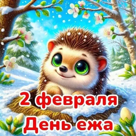 2 февраля день ежа — день ежика