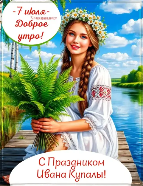 Доброе утро с праздником Ивана купала — день ивана купала открытки