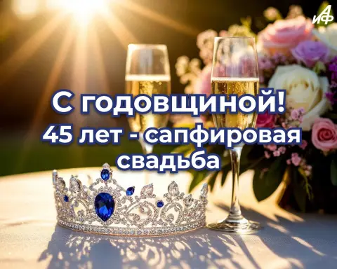 Поздравление с сапфировой свадьбой 45 лет родителям — с годовщиной свадьбы 45 лет вместе