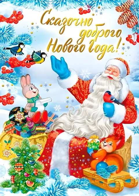 Новогодние открытки — плакат с новым годом