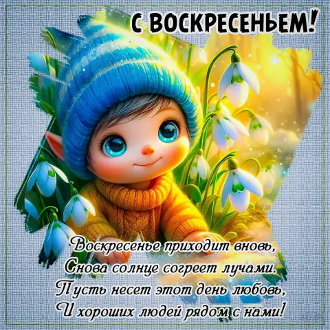 Воскресенье воскресения — открытку с воскресеньем