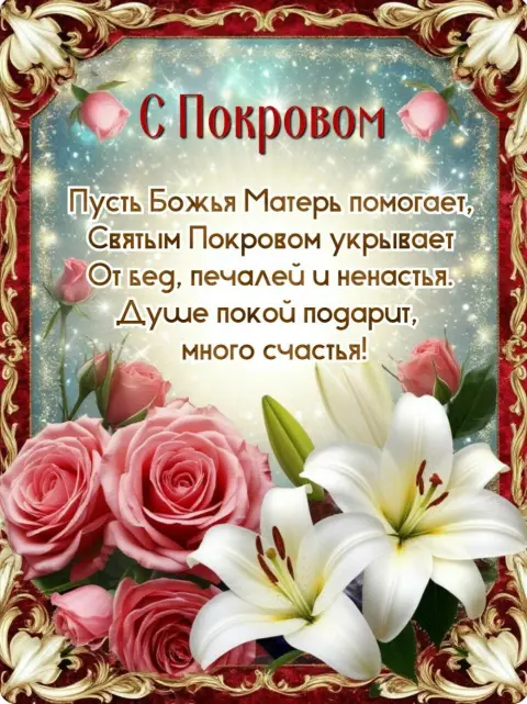 Поздравление с покровом пресвятой богородицы