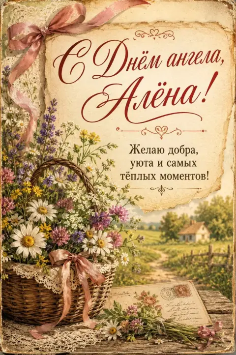 Открытки С Днём рождения Алёна красивые с пожеланиями — с днем ангела