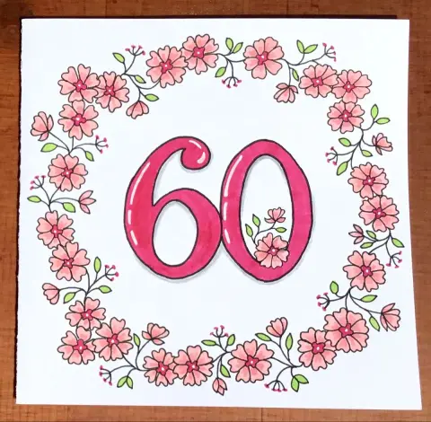 Красивая цифра 60 — с 60 летием