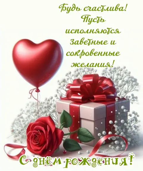 С Днем рожденья — поздравительная открытка с днем рождения