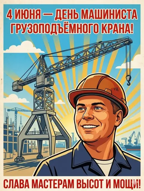 С Днем машиниста крана — открытки с днем крановщика