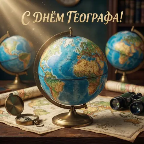День географии в школе — открытки с днем географа