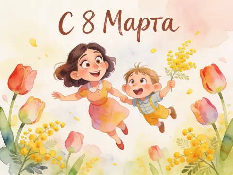 8 марта поздравительные открытки — праздник 8 марта