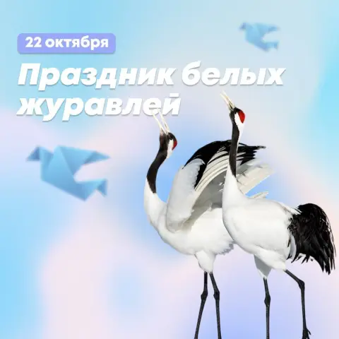 День белых журавлей 22 октября — день белого журавля