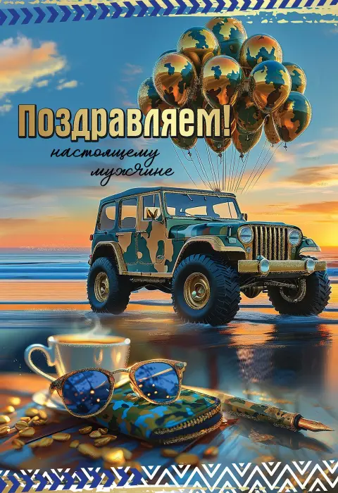 День рождение открытка мужчине — поздравляем открытка