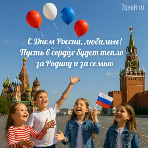 День России поздравление — открытка ко дню россии