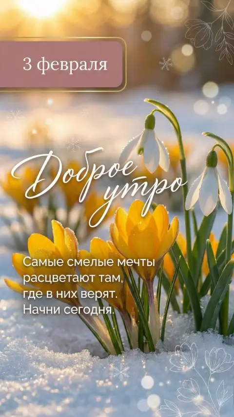 Доброе утро 3 февраля — доброго утра февраль