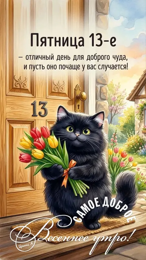 Доброе утро пятница 13 — пятница 13 е открытка