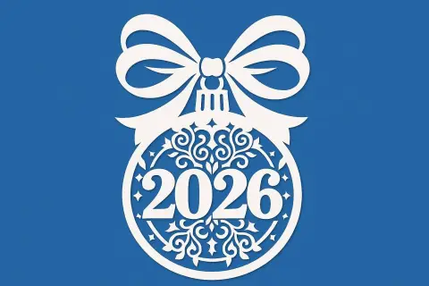 Вытынанка на новый год — вытынанки цифры на новый год 2026