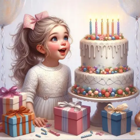 Картина С Днем рождения девочке 10 лет — девочка на день рождения 11 лет