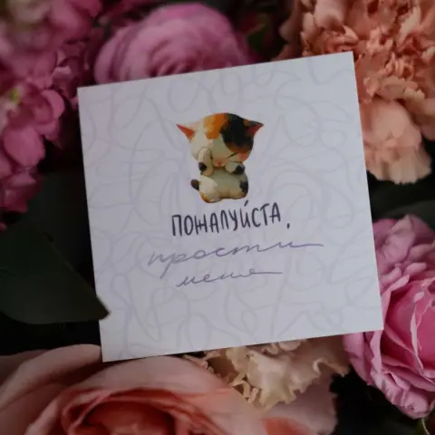 Мини открытка — открытки с извинениями
