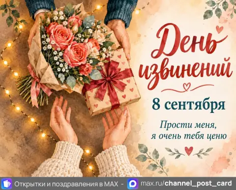 День извинений — открытка