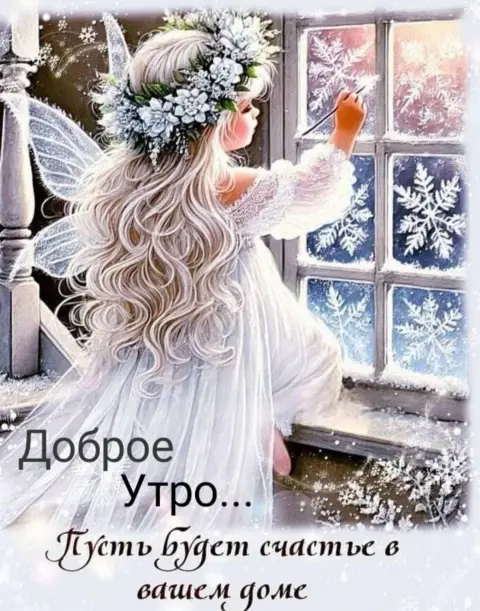 Доброе утро с ангелами — доброе зимнее утро открытки новые