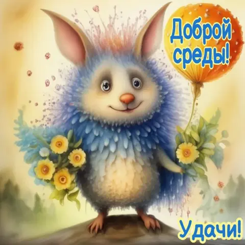 Открытки с добрым утром среда прикольные для поднятия настроения