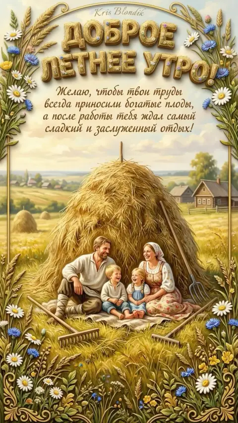Добрейшего летнего утра — открытки с добрым летним утром