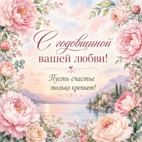 Поздравление с годовщиной свадьбой — открытка с годовщиной свадьбы