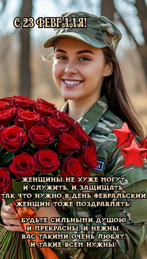 С Днем защитника отечества женщин — поздравить женщин с 23 февраля